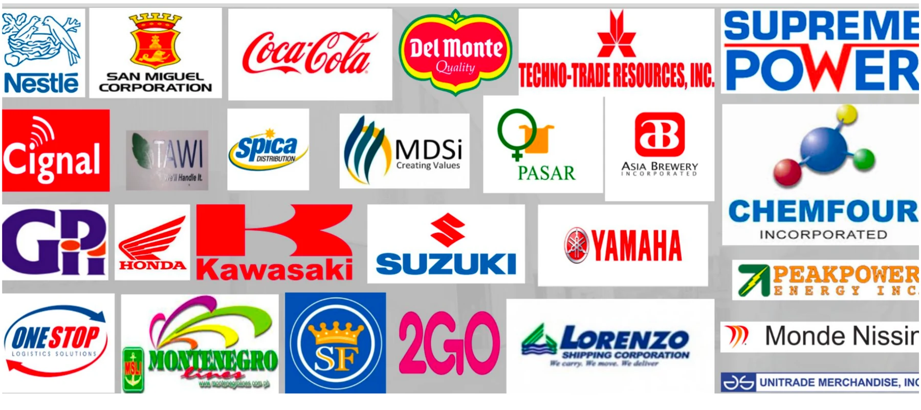 SKMTI clients and business partners logos